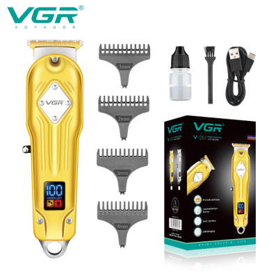 VGR V-261 metal low noise rechargeable professional electric trimmer cordless beard trimmer and hair clipper for men