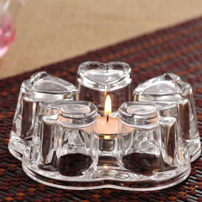Glass Teapot Heating Base Plum Blossom Thermal Insulation Base Candle Tea Warmer Cup Warmer Large Heart-Shaped Base