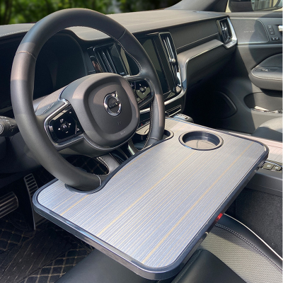 Cross-Border New Small Table Board for Car Portable Car Storage Rack Drinks Tray and Dinner Plate Car Steering Wheel Dining Table