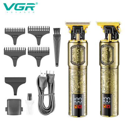 VGR V-073 T-Blade Zero Hair Cutting Machine Barber Clippers Professional Electric Hair Trimmer Cordless for Men