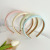 Korean Style Candy Color Headband Solid Color PU Leather Sponge Hair Accessories Headband Girl Hair Fixer