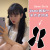 Jisoo Kim Ji-Su Same Style Black Bow Barrettes Female Half Leaf Style a Pair of Hairclips Girl Side Clip Duckbill Clip Hair Accessories
