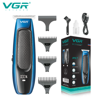 VGR V-255 zero cutting blade IPX7 waterproof low noise cordless hair clipper professional electric hair trimmer for men