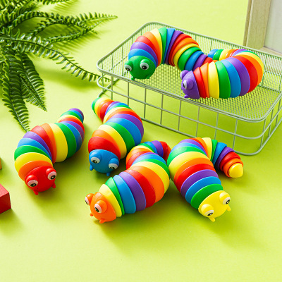 Tik Tok Hot Sale Slug Caterpillar Toys Decompression Children's Science and Education Snail Decompression Toy