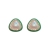 New Sterling Silver Needle Retro Baroque Pearl Stud Earrings for Women Korean Niche Design Green Geometric Earrings Trendy