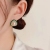 New Sterling Silver Needle Retro Baroque Pearl Stud Earrings for Women Korean Niche Design Green Geometric Earrings Trendy