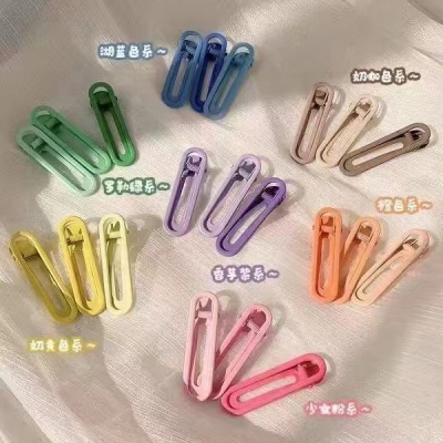 Rainbow Ins Duckbill Clip Candy Color Hair Clip Hair Patch Internet Celebrity Side Hairpin Bang Clip Headdress for Women