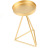 INS Nordic Triangle Tetrahedron Candle Holder Geometric Iron Candle Cup Tray Pillar Candle Plate round Golden Base