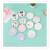 Princess round Portable Double-Sided Foldable Fabric Makeup Mirror Girl Embroidery Small Mirror Portable Dressing Mirror