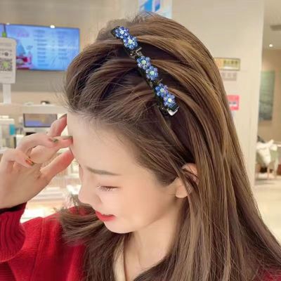 New Barrettes Elegant Double Layer Fringe Bobby Pin Hair Clip Barrettes Sub Hair Patch Rhinestone Hairpin Side Clip Hair Accessories