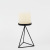 INS Nordic Triangle Tetrahedron Candle Holder Geometric Iron Candle Cup Tray Pillar Candle Plate round Golden Base