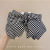 Chessboard Grid Big Bow Hairpin Back Head High-Grade Spring Clip Hairpin Online Influencer Refined Clip Hairware New