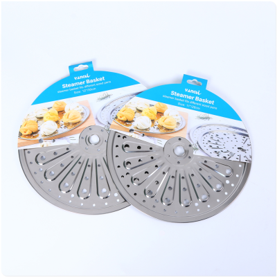 304 Stainless Steel Steamer Plate Thickened Steaming Plate Kitchen Home Steamer Double-Edged Fine-Toothed Comb Wok Steamer Water-Proof Steaming Rack Grid