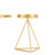 INS Nordic Triangle Tetrahedron Candle Holder Geometric Iron Candle Cup Tray Pillar Candle Plate round Golden Base