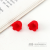 Korean Retro Tulip Simple Red Velvet Acrylic Flocking Stud Earrings DIY Earrings Handmade Material Accessory Bag