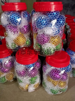 6.0 Barrel Gold Powder Grape Ball Squeeze Mesh Colorful Beads Whole Person Toy Funny Vent Ball Toy