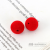 DIY Korean Style Velvet Beads Accessories Vintage Autumn And Winter Flocking Round Beads Acrylic Beaded Pendant Earrings Accessories