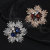Korean High-End Pearl Brooch Rhinestone Corsage Luxury Cardigan Buckle Pin Female Suit Accessories Retro Shawl Buckle