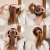 Elegant Flocking Bird's Nest Hair Ring Hair Band Girls' High Ponytail Artifact Internet Celebrity 2022 New Grabber Clip Headdress