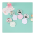 Princess round Portable Double-Sided Foldable Fabric Makeup Mirror Girl Embroidery Small Mirror Portable Dressing Mirror