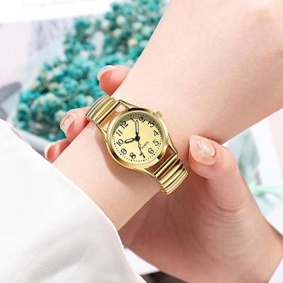 Elastic Spring Belt Elderly Watch Men's and Women's Large Digital Waterproof Luminous Quartz Watch Wholesale