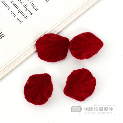 Red Rose Petal Resin Pendant Imitation Shell Pendant DIY Earrings Ear Stud Necklace Bracelet Jewelry Accessories