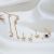 Sterling Silver Needle Trendy Suit Stud Earrings for Women Ins Light Luxury Temperament Autumn Earrings Design Slightly Inlaid Zircon Earrings
