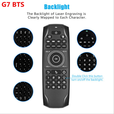 G7bts Wireless Flying Mouse Keyboard Bluetooth 5.0 Remote Control for Android TV Box Minipc Infrared Learning
