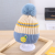 Baby Hat Autumn and Winter Cute Baby Woolen Cap Cartoon Smiley Face Cloth Label Warm Earflaps Cap
