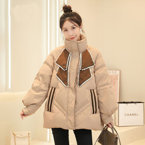 2022 new down jacket women‘s short korean style loose fashion thick warm sweet little winter clothing coat trendy