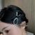 Rhinestone Cross Bow Barrettes Classic Style Sweet Girl Side Clip Korean Style Internet Celebrity Broken Hair Fringe Clip Headdress