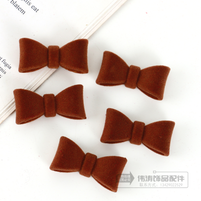 New Velvet Bow Tie Hairpin Headdress Women Hair Rope DIY Hair Accessories Phone Case Decorations Material Accessories Wholesale