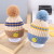 Baby Hat Autumn and Winter Cute Baby Woolen Cap Cartoon Smiley Face Cloth Label Warm Earflaps Cap
