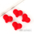 Red Love Flocking Small Decoration Accessory Headdress Shoes and Clothing Coat Decoration Design DIY Material Sweet Heart