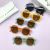 Fashion PC Frame Children's Sunshine Mirrior Bag Cute Concave Shape Fried Street UV Protection Kids' Sunglasses Tide