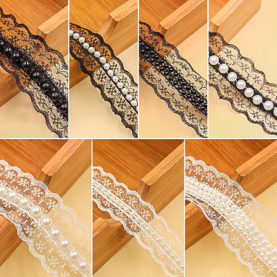 Classic Style Lace Pearl Lace Ribbon Clothing Collar Luggage Decorative Jewelry Curtain DIY Accessories Accessories