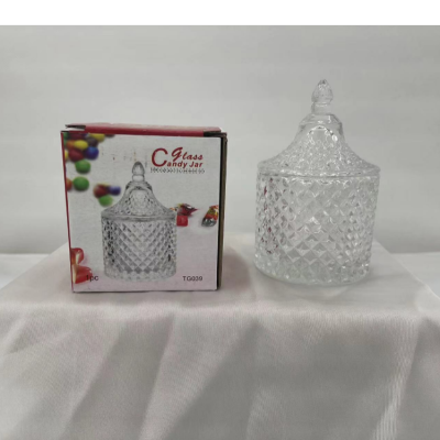 European-Style Vintage Glass Bottle Jewelry Box Sucrier Fruit Jar Pen Holder Starry Storage Box Crystal Jar Tea Cup