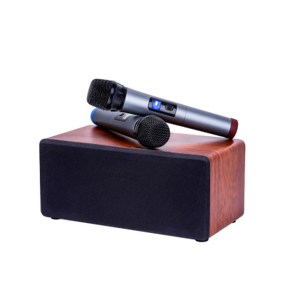 Wooden Bluetooth Sound Card Card Plug-in High-Power Audio Family Singing Karaoke Home Stereo Sound Effect Speaker