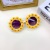 New Little Daisy Children's Cute Sunglasses UV400 Small Flower Travel Street Shot Sunglasses Photo Fashion Glasses Flower