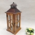 Spot Iron and Wood Combined with Storm Lantern Candlestick Home Wedding Indoor Decoration Decoration Craft