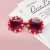 Fashion Travel Star Letters round Frame Kids Sunglasses Retro Boy Girl Baby Sunglasses Trend Sunglasses