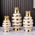 Light Luxury New Chinese Handmade Gold Plated Ceramic Vase Living Room Decorations Home Flower Arrangement Simple Modern Ornaments