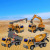 Simulation Alloy Engineering Vehicle Model Children's Toy Inertia Soil Pushing Excavator Stirring Tilting Fire Crane Wholesale