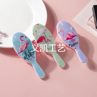 Children's Cute Cartoon Flamingo Comb Massage Comb Portable Student Campus Youth Fresh Foreign Trade Comb Hot Sale