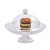 European-Style Transparent Cake Plate With Lid Hotel KTV Snack Plate Plastic Round Dust Cover Compote