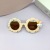 Retro SUNFLOWER Kids Sunglasses Fashion Letters Rainbow Shape Wear UV Protection Kids' Sunglasses Fashion