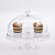 New High Bottom Bread Plate Transparent Plastic round Food Grade Dust Cover with Lid Bread Plate Display Cake Plate