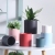 Ceramic Flower Pot round Color Creative European Containers for Plants and Flower Simple Personality Loungewear Suit Tray Flower Pot Ceramic