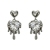 Cowry Sweet Cool Cold Wind Love Heart Earrings Female Silver Liquid Water Drop Earrings Special-Interest Design