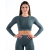 Autumn and Winter Seamless Long-Sleeved Sports Yoga Jacket Breathable Quick-Drying Crew Neck T-shirt Running Fitness Pullover Training Wear